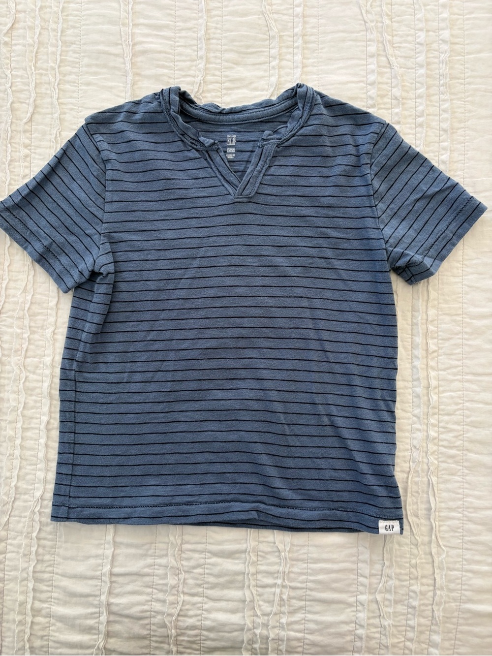 GAP Blue Navy Thin-Stripe Short Sleeve Tee